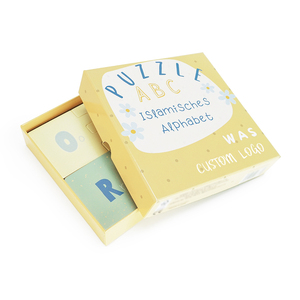 Rompecabezas del Alfabeto Islámico de Papel Grueso con Impresión Personalizada, Tarjetas Educativas con Caja Rígida de Dos Piezas para Niños Preescolares - Product Image 3