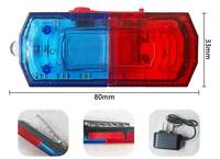 Lampe torche d'épaule à LED prismatique haute intensité rouge et bleue clignotante, alimentée par batterie, pour patrouille de guidage routier nocturne