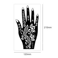 Autocollants de tatouage en vinyle PVC imperméables personnalisés pochoir de conception temporaire au henné pour les femmes