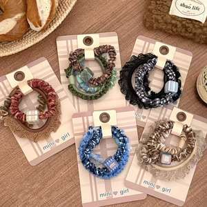 Ensemble de bandeaux élégants en dentelle rétro pour femmes avec élastique à haute élasticité - Accessoire pour cheveux, cadeau de fête - Product Image 2