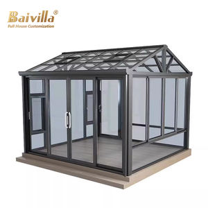 Véranda solaire triangulaire en verre trempé avec structure en aluminium, pratique, très demandée et populaire pour villa - Product Image 5