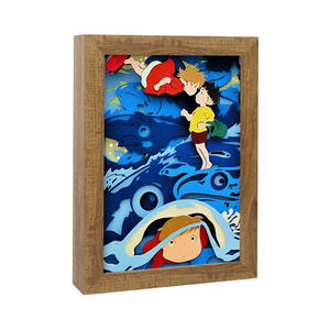 Hayao <span class=keywords><strong>Miyazaki</strong></span> <span class=keywords><strong>Film</strong></span> dessin animé papier sculpture décoration <span class=keywords><strong>de</strong></span> bureau Laser lumière chaude lampe <span class=keywords><strong>de</strong></span> bureau mignonne - Product Image 5