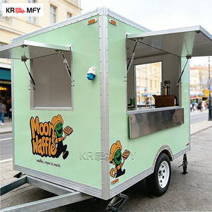 Chariot mobile de rue pour crème glacée, kiosque à snacks remorquable pour bonbons, chips, desserts, utilisation extérieure - Product Image 3