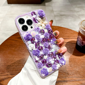 Custodia per telefono con fiore di perla di lusso per <span class=keywords><strong>iPhone</strong></span> 15 16 pro max 14 13 12 <span class=keywords><strong>xs</strong></span> <span class=keywords><strong>Cover</strong></span> <span class=keywords><strong>protettiva</strong></span> antiurto - Product Image 6