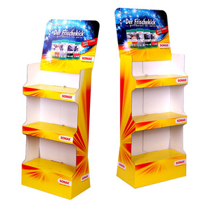 Chất Lượng Cao Có Thể Tái Chế Hai Mặt Sóng Giấy Hiển Thị Đứng đẻ Khoai Tây Chiên Kẹo Đồ Ăn Nhẹ Giá Tông Hiển Thị Sàn - Product Image 2