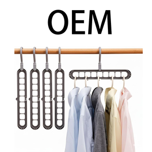 Space Saving <b>Plastic</b> Collapsible Hanger Organizer with 9 Holes Magic Foldable Clothes Hangers for <b>Wardrobe</b> - Product Image 1