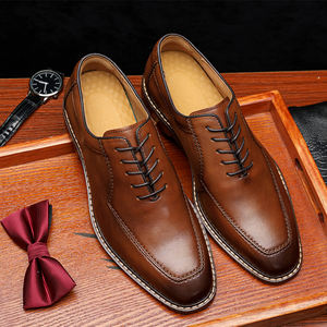 Zapatos De hombre De cuero genuino talla 45 Zapatos De hombre formales De diseño Popular Zapatos De Hombre Zapatos De vestir con cordones De negocios y Oxfords - Product Image 4