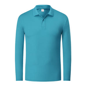 カスタム刺繍プリントロゴ通気性100% ポリエステルクイックドライ長袖ゴルフポロシャツカジュアルブランクポロTシャツ男性用 - Product Image 4