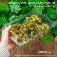 Contenitore in Plastica di Alta Qualità per Frutta e Verdura Fresca, Confezione Trasparente per Supermercati
