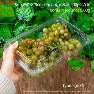 Großhandel Hochwertige Supermarkt-Kunststoff-Klappbox für Obst Frisches Gemüse Transparente Verpackung Obstbehälter - Product Image 4