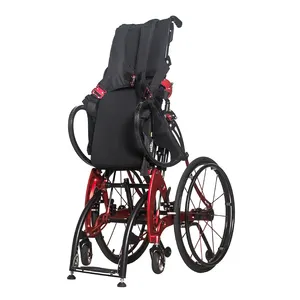 Kursi Roda Olahraga Berdiri Lipat Manual, Dirancang untuk Atlet Penyandang Cacat