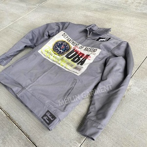 Clothing Custom Logo and Design High Quality Distress Heavy Duck <b>Canvas</b> <b>Jacket</b> Casual Zip up <b>Work</b> <b>Jacket</b> Men - Product Image 2