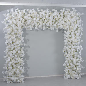 Quadrato bianco <span class=keywords><strong>rosa</strong></span> arco fiori fiori fiori fila matrimonio sfondo cornice arco floreale <span class=keywords><strong>rosa</strong></span> decorazione decorazione matrimonio sfondo - Product Image 5