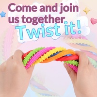 Nouvelles bandes torsadées sensorielles en silicone souple et colorées, bâtonnets déformables anti-stress, jouets de décompression, cadeaux pour jeunes (7-14 ans)