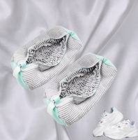 Sac à linge pliable pour baskets KZR avec logo personnalisé, anti-déformation, durable, sacs de protection pour le lavage en machine des chaussures