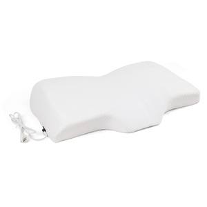 Oreiller chauffant en mousse à mémoire de forme, forme papillon, soutien du cou pour adultes, tissu matelassé blanc, 52x30x8cm - Product Image 3