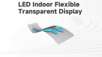 Film LED transparent flexible à haute transparence pour affichage sur vitrine, solution de signalisation numérique