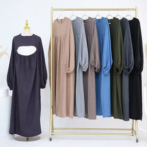 Sharut pakaian muslimah elegan baru untuk wanita Dubai Abaya ibu menyusui doa Khimar Set lurus dua potong - Product Image 6