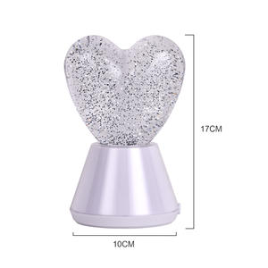 Оптовая продажа, Любовный сенсорный ночник, USB зарядка, силиконовая романтическая лампа в форме сердца, светодиодная настольная лампа для украшения спальни - Product Image 6