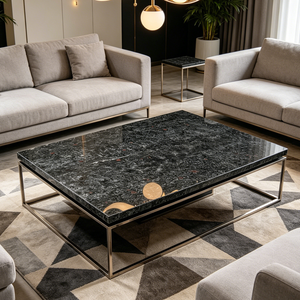 UNION STONE Granito Natural Pulido, Losa Grande Moderna con Diseño Gráfico, Ecológico - Product Image 3