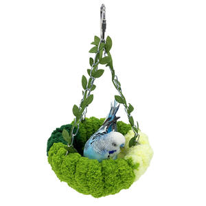 Perroquet Forêt Style Écologique Léger Durable Hamac Cage À Oiseaux Suspendu <span class=keywords><strong>Nid</strong></span> En Peluche Oiseau Fournitures Balançoire Chaud <span class=keywords><strong>Nid</strong></span> D'oiseau - Product Image 1