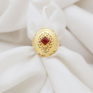 2026 New Hot Selling 925 Sterling <b>Silver</b> Gold Plated <b>Ring</b> <b>Garnet</b> 18K Gold Plating - Product Image 2