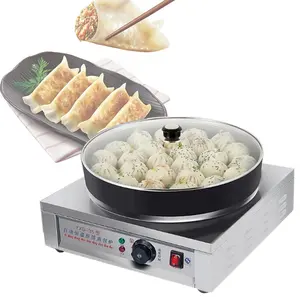 Automatic rotating Pancake Fryer Frying Buns Steamed Stuffed Bun Pan Fryer Commercial Gyoza Dumpling Pan Frying Making Machine