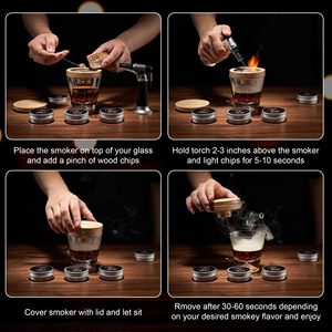 Kit de Infusor de humo de cóctel con antorcha, regalo de <span class=keywords><strong>whisky</strong></span> Bourbon de cumpleaños, juego de fumador de <span class=keywords><strong>whisky</strong></span> antiguo para cumpleaños y Navidad - Product Image 6