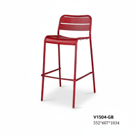 Ensemble table et chaises de bar surélevées en métal, style nordique moderne, pour extérieur, villa, cour, café, salon de thé, terrasse, loisirs