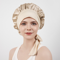 Gorro de Dormir de Satén Personalizado para Mujer, Gorro de Noche de Poliéster con Logotipo Bordado o Impreso, Gorro para el Cabello Multicolor