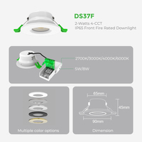 Intérieur Décoratif 5W 8W Puissance Sélectionnable Installation Facile 4CCT 2700K 3000K 4000K 6500K Largement Utilisé IP65 LED Downlight