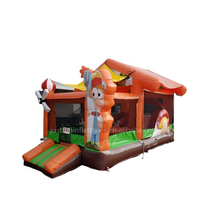 Structure gonflable combinée Animal Ranch avec installation facile pour les tout-petits - Marque Justfun Modèle JFSC-777