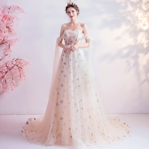 Champagne Bridal Wedding Dress Sweetheart Neckline Empire Waist Ball Gown Chiffon With Embroidery For Spring 2026 Evening - Product Image 3