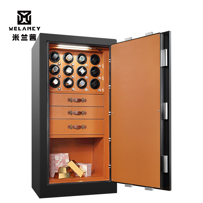 luxe coffre-fort de sécurité avec lumière LED 12 remontoir armoire et tiroir à Bijoux/noir manteau de puissance