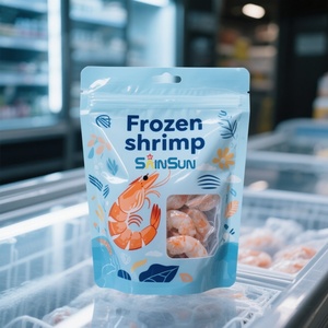 Customized logo Heat Seal <b>Vacuum</b> Freeze Seal Laminated Leak Proof Nylon Flat <b>Bag</b> Plastic Meat Fish Frozen Food Packaging - Product Image 2