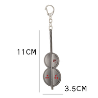Llavero de metal con diseño de llama de Uchiha Madara, estilo anime moderno, ideal para regalos al por mayor