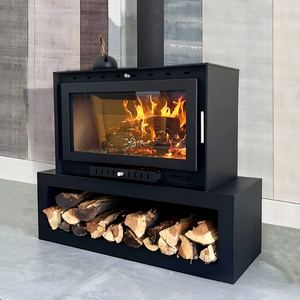 Suministro Directo de Fábrica: Estufa de Leña Moderna de Acero para Calefacción de Invierno, Modelo <span class=keywords><strong>Vermiculita</strong></span>, <span class=keywords><strong>Chimenea</strong></span> con Llama Auténtica - Product Image 1