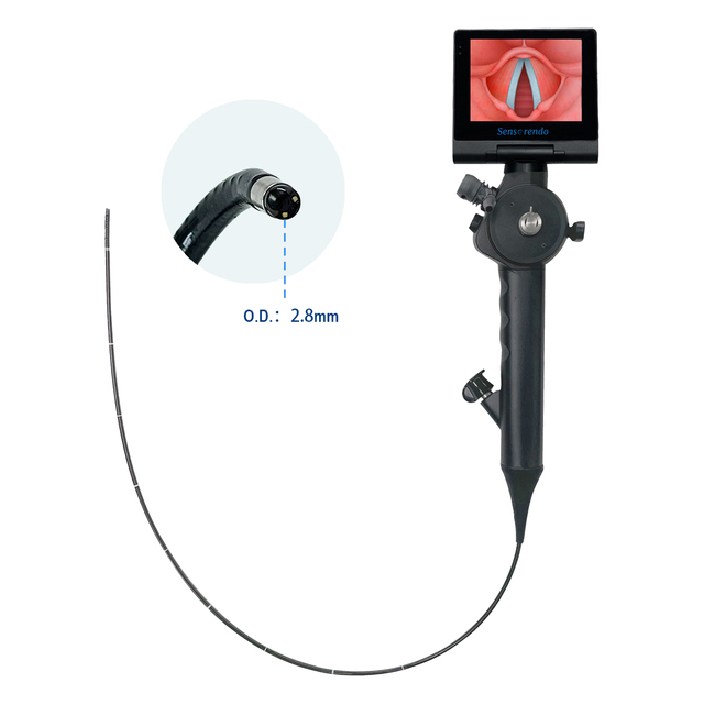 Sensorendo 2.8mm OD Flexible Veterinary Laryngoscope Difficult Intubation Video Diagnostic Equipment CE Certified USB Class I