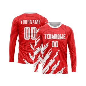 Camiseta de Fútbol Profesional de Manga Larga con Patrón Abstracto, Sublimada, Transpirable y de Secado Rápido para Hombre - Product Image 1