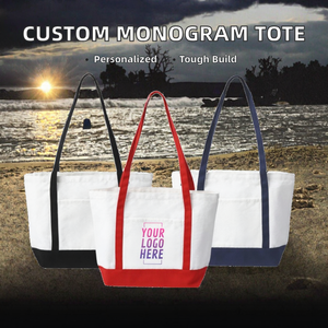 Sac <span class=keywords><strong>de</strong></span> plage en toile <span class=keywords><strong>de</strong></span> style classique avec motif <span class=keywords><strong>de</strong></span> dessin animé personnalisé, monogramme personnalisé, cadeau initial personnalisé pour les sorties estivales - Product Image 2