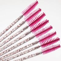 Brosses à cils de marque privée, outils de brossage, échantillon gratuit de cils, trousse de maquillage avec strass, extension de cils