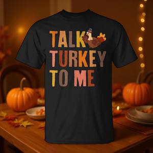 T-shirt Talk Turkey To Me Thanksgiving, design assorti pour couples - Product Image 3
