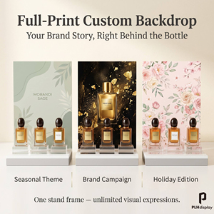 Présentoir de Luxe en Acrylique pour Parfums, Organisateur de Maquillage à Niveaux pour Comptoir, Support de Produits de Beauté pour la Vente au Détail avec Emplacement Publicitaire - Product Image 2