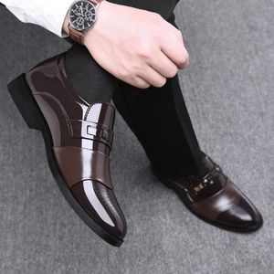 Zapatos de Vestir para Hombre, para Oficina y Carrera Profesional, Parte Superior de PU, Cierre sin Cordones, Impermeables, Cómodos y Antideslizantes - Product Image 3