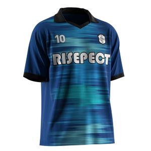 เสื้อโปโลฟุตบอลคอวีแบบฝึกซ้อม ออกแบบมาเพื่อการฝึกซ้อมโดยเฉพาะ พร้อมคุณสมบัติการระบายเหงื่อและเนื้อผ้าถักที่แห้งเร็ว - Product Image 5