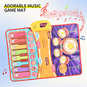 Bemay jouet 2 en 1 multi-fonctionnel <span class=keywords><strong>Jazz</strong></span> tambour <span class=keywords><strong>Piano</strong></span> musique couverture éducatif éducation précoce jouet <span class=keywords><strong>Piano</strong></span> - Product Image 2