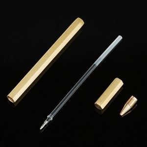 Derniers modèles – Vente en gros de stylos hexagonaux miniatures vintage personnalisables en laiton avec logo sur mesure pour cadeaux – Fournisseur - Product Image 4