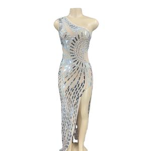 Modulare NOVANCE Maxi abito donna abiti <span class=keywords><strong>da</strong></span> <span class=keywords><strong>sera</strong></span> <span class=keywords><strong>da</strong></span> <span class=keywords><strong>sera</strong></span> paillettes in Mesh tubetto Sexy taglie forti abbigliamento donna - Product Image 1