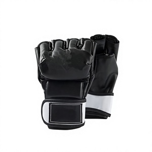 1 Pair Half-Finger Kick Boxing Gloves for Adults Professional Unisex Boxing Gloves with <b>Adjustable</b> <b>Strap</b> Durable PU Leather - Product Image 2