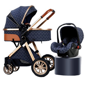 Fournisseur chinois de poussettes de luxe pour bébés, vente directe, poussette 3 en 1 avec siège surélevé - Product Image 3